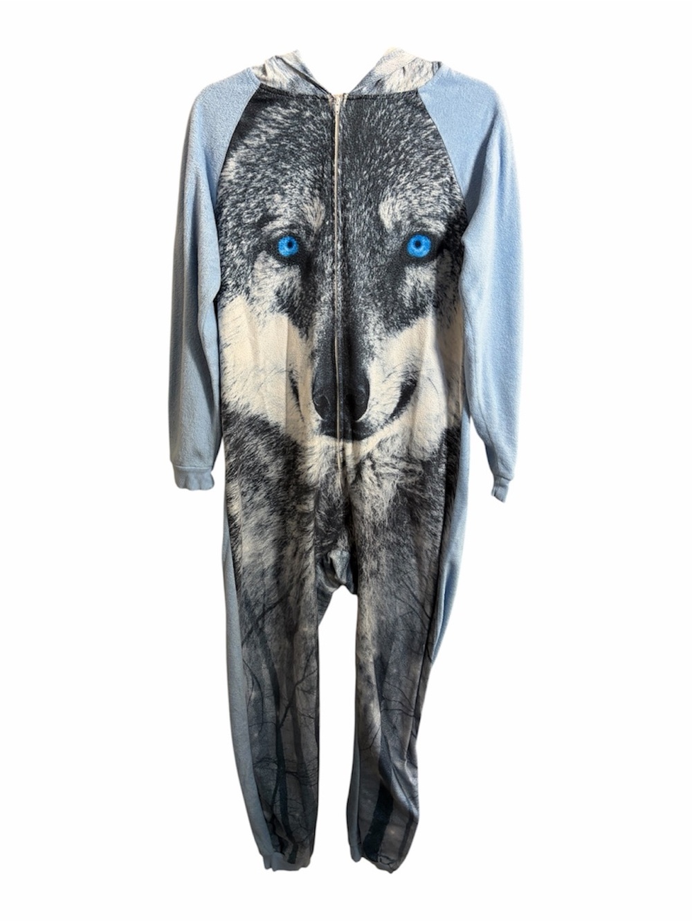 Secret Treasures Blue Wolf Hooded Onesie